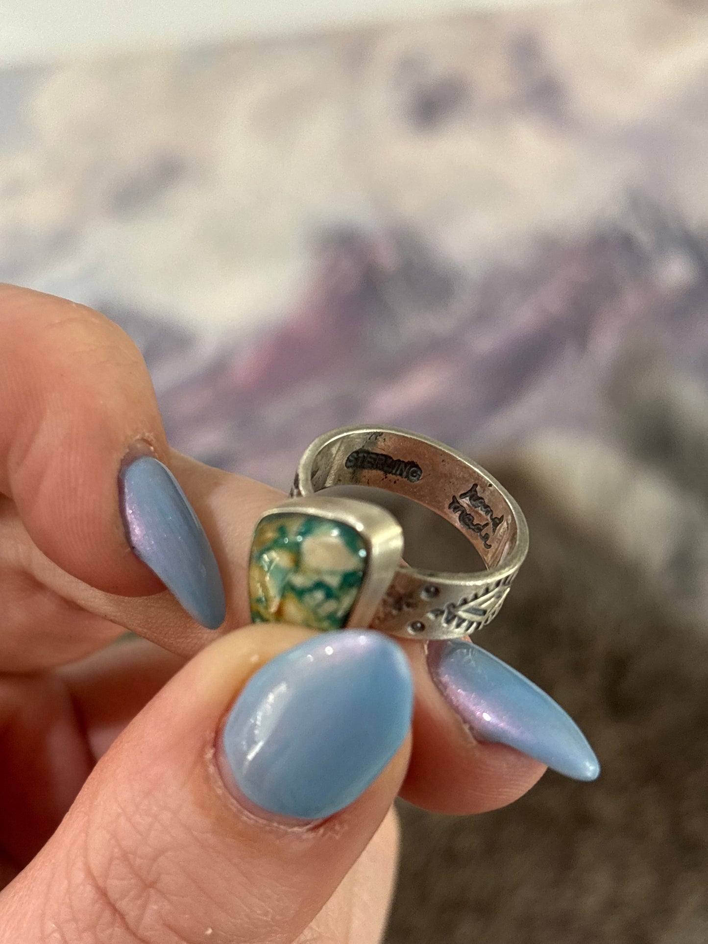 Fox Turquoise Ring-Adj.