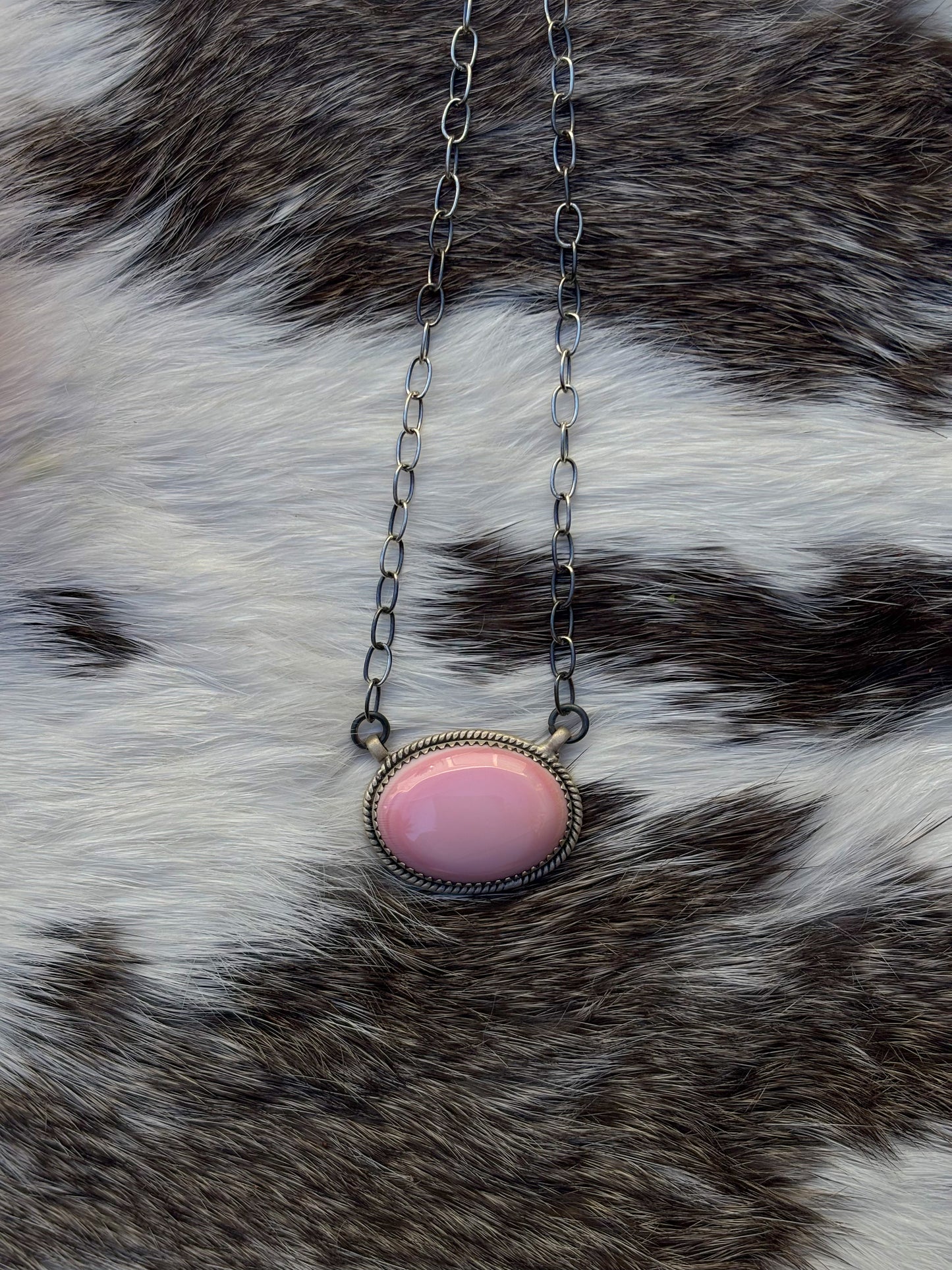 Large Pink Conch Necklace