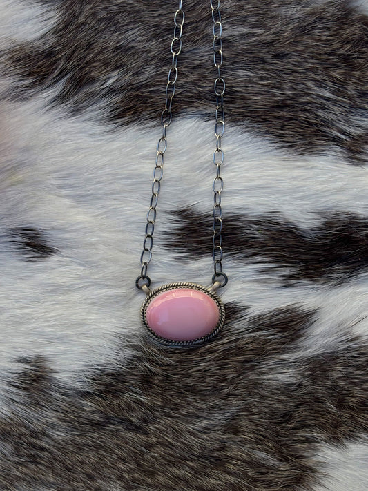 Large Pink Conch Necklace
