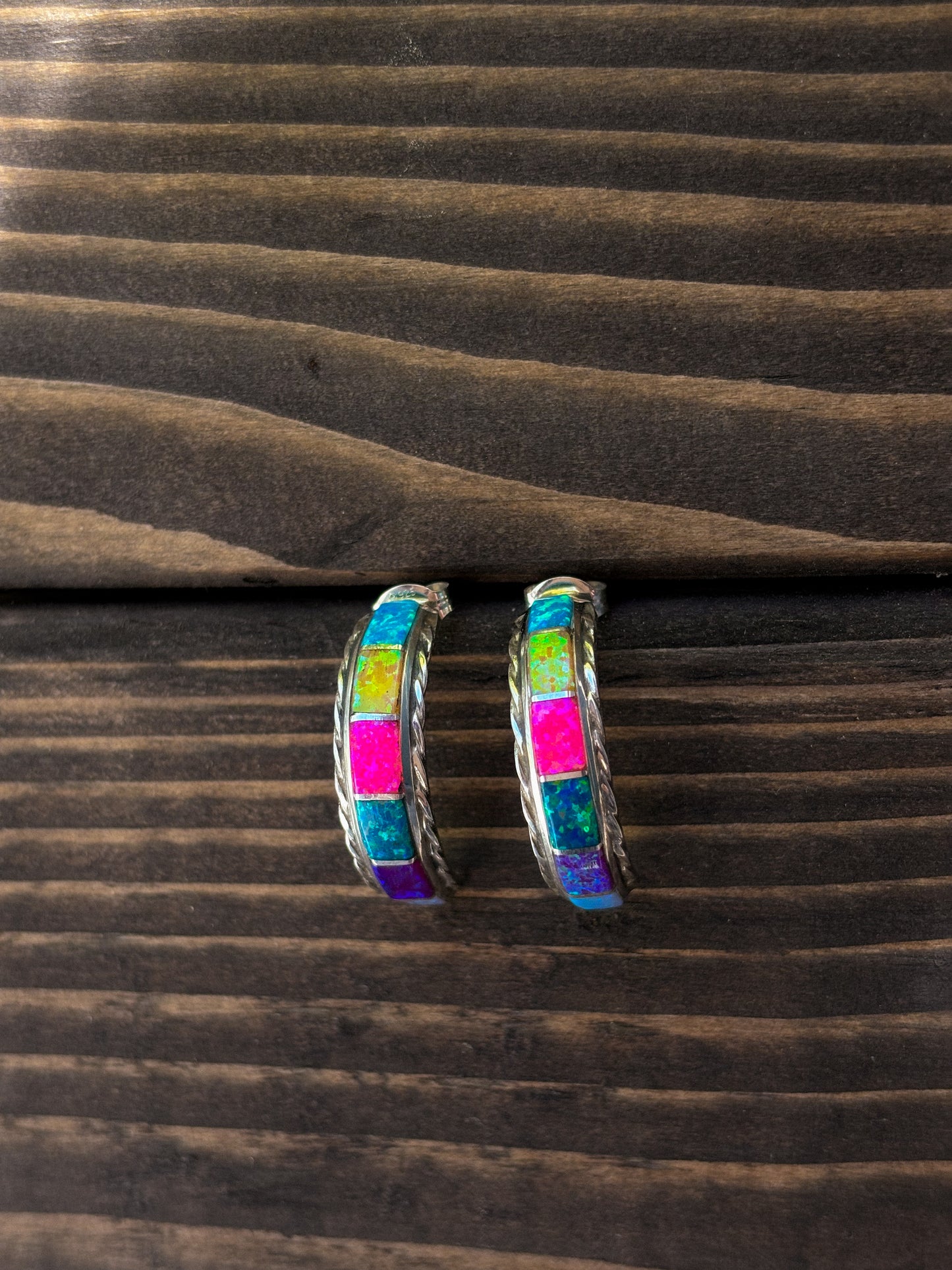 ZUNI Opal Hoops