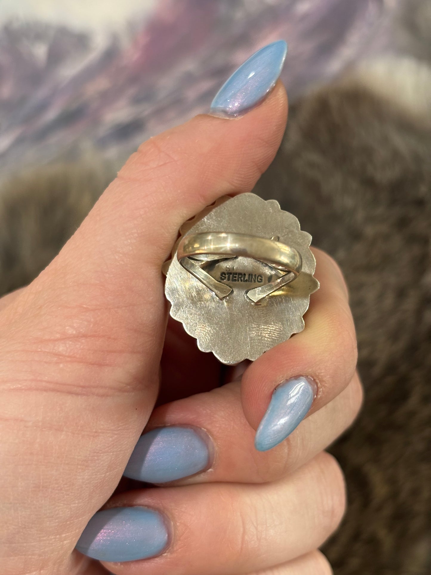 Blue Cluster Ring-7