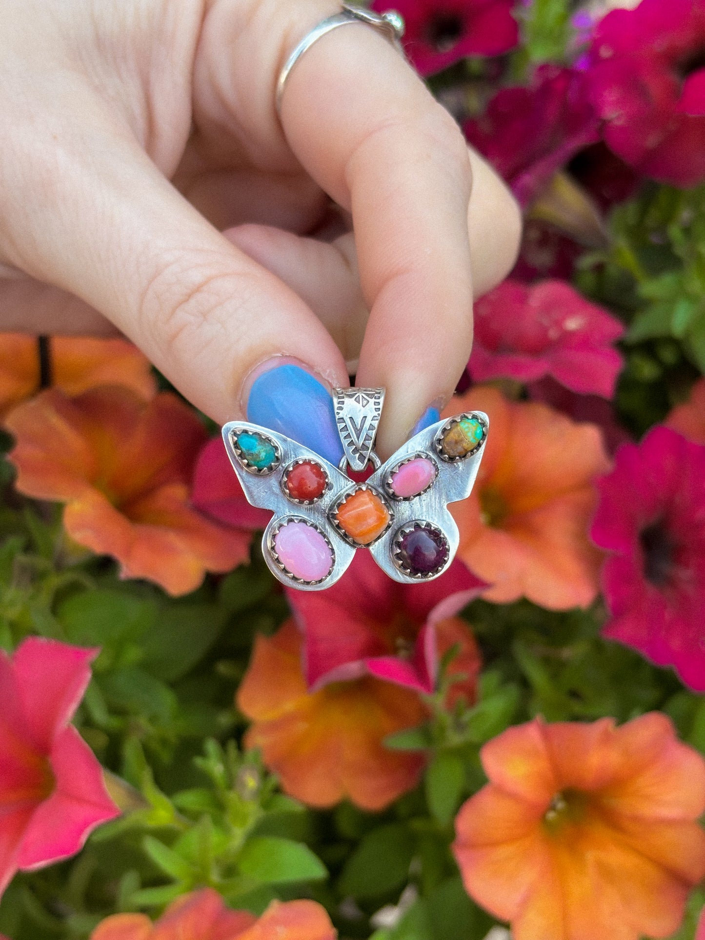 Multistone Butterfly Pendant-1