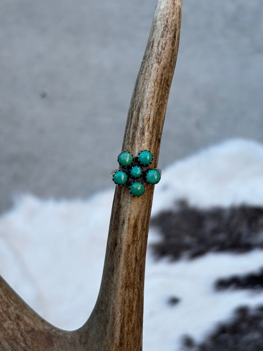 Mini Turquoise Flower- 6