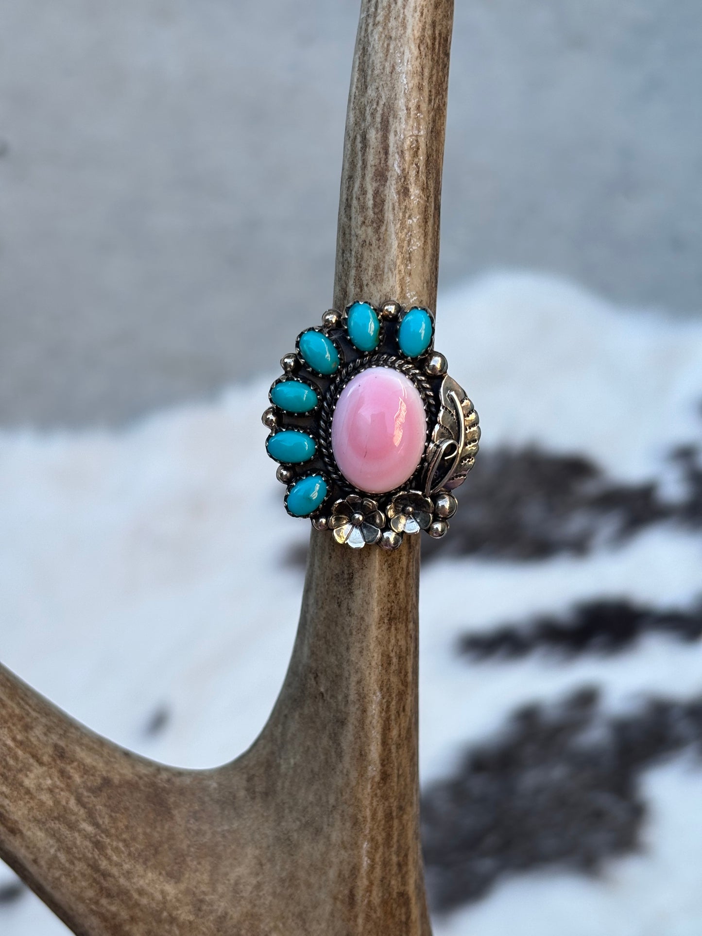 Pink & Turquoise Cluster- 7.5