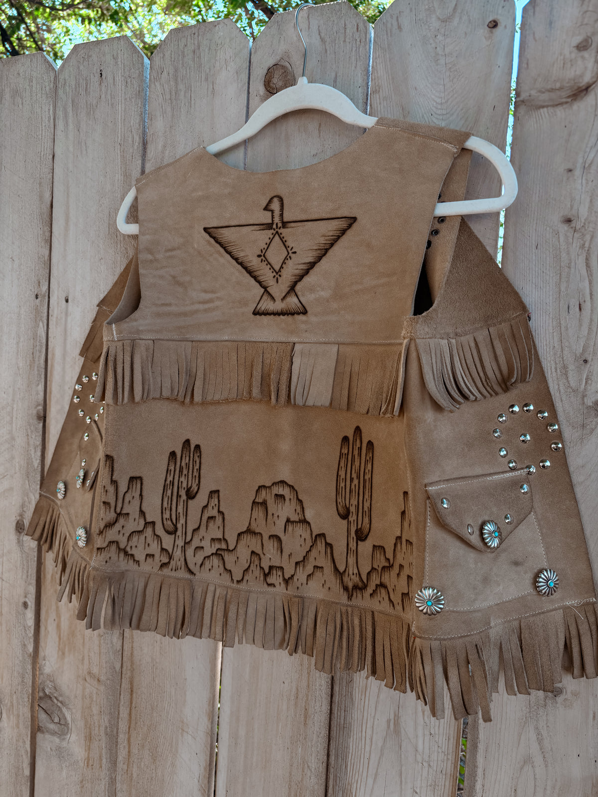 Hand Burned VINTAGE Vest (XS)