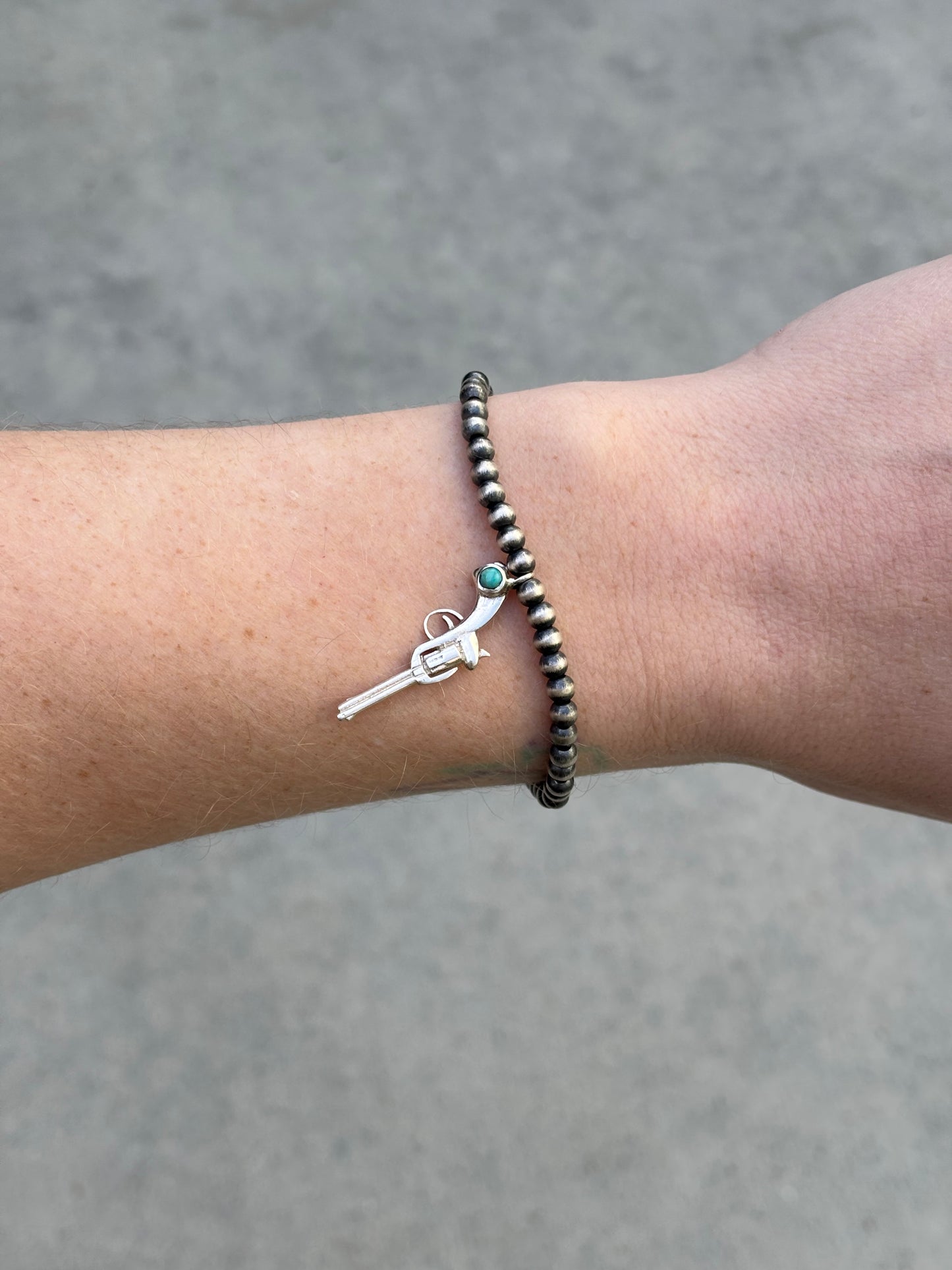 Stretchy Pearl Charm Bracelet