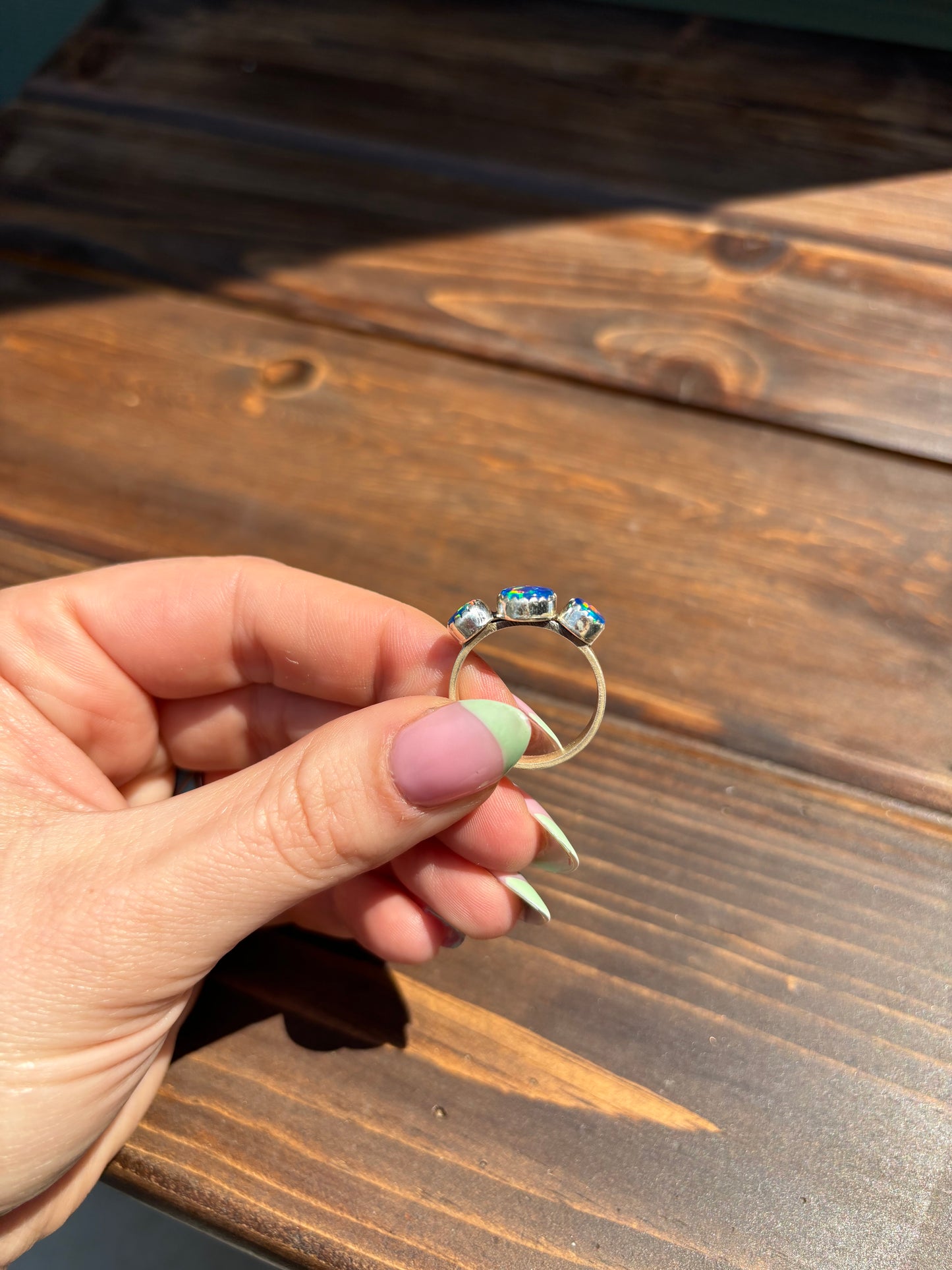 Blue Opal Ring- 9
