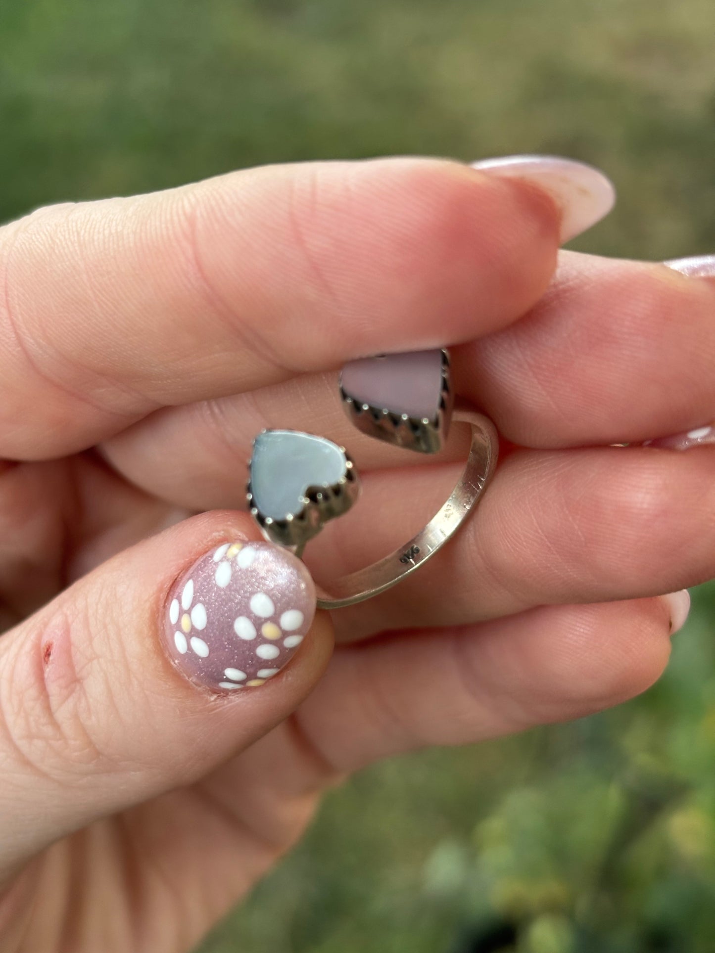 Double Hearts Ring-Adj.