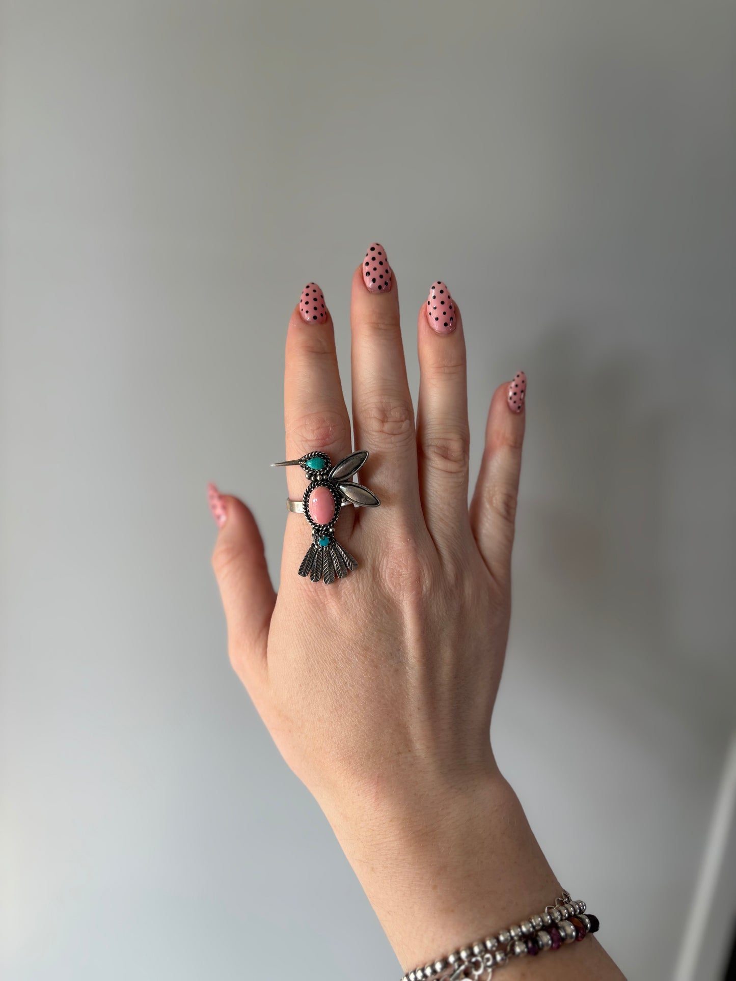 Large Humming Bird Ring-Adj