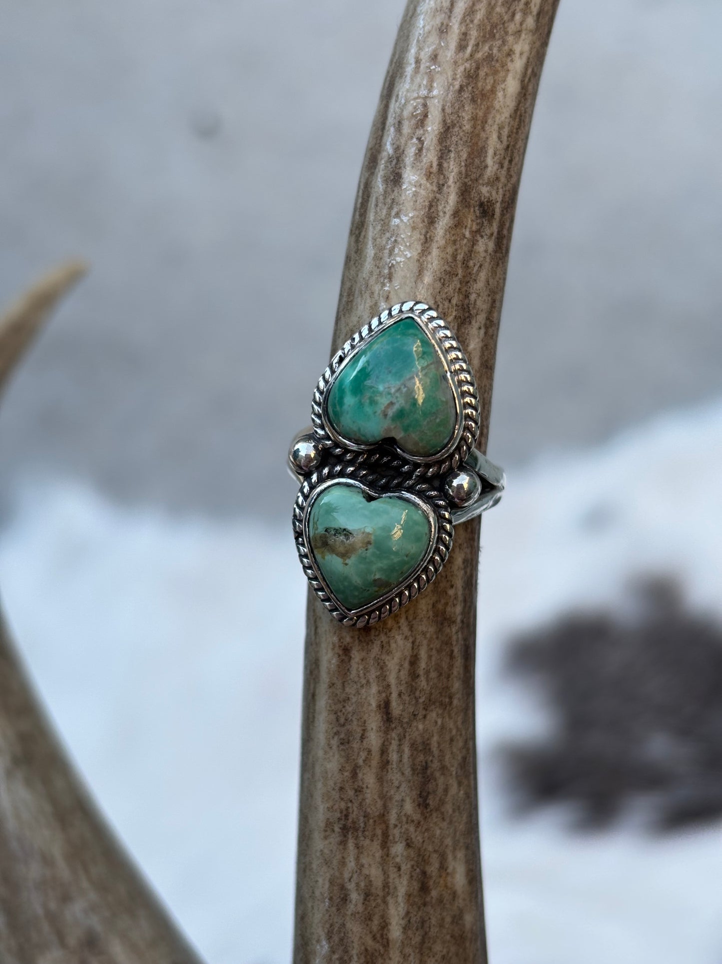 Double Hearts Ring- 7